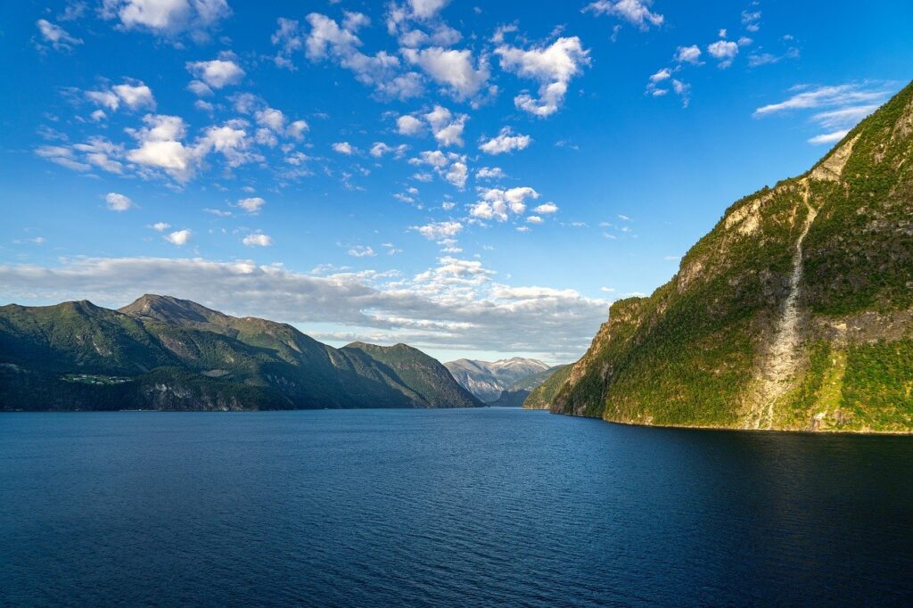 chinese new year, norway, nature, landscape, fjord, mountains, heaven, clouds, water, sea, europe
